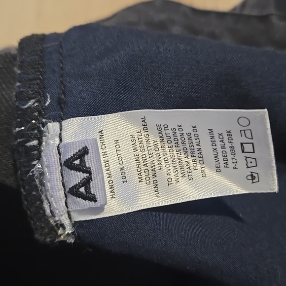 Roucha Delvaux Denim Jeans, Black, Size AA - Picture 5 of 9